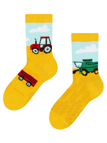 Vidám gyerekzokni Traktor