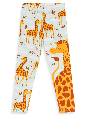 Vidám gyerek pamut leggings Szerelmes zsiráfok