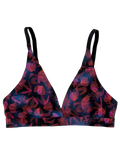 Női varrás nélküli bralette melltartó Éjszakai virágok
