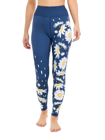 Vidám fitnesz leggings Tavaszi százszorszép
