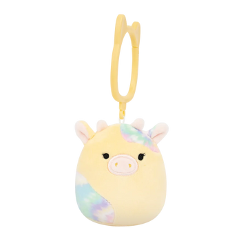SQUISHMALLOWS Kulcstartó – Rina, a sárga tehénke, 9 cm