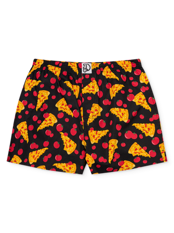 Vidám férfi alsónadrág Sajtos pizza