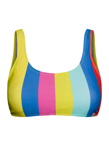 Vidám sportos bikini felső Nyári csíkok