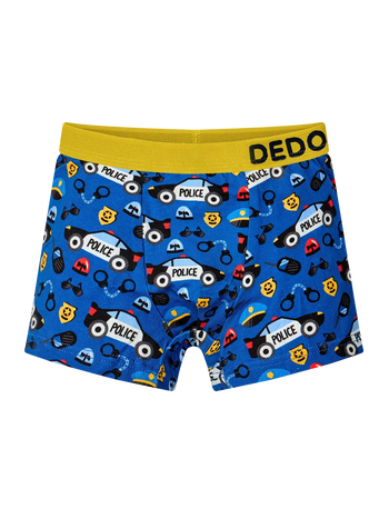Vidám fiú bokszeralsó Rendőr