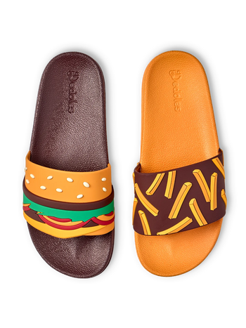 Vidám papucs Hamburger sült krumplival