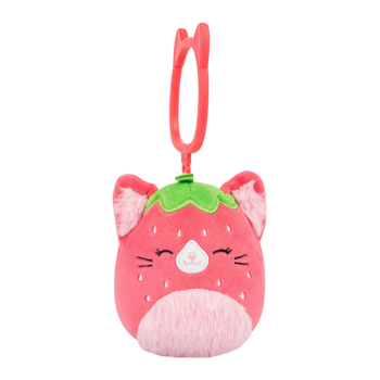 SQUISHMALLOWS Kulcstartó – Olma, az epres cica, 9 cm