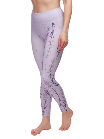 Vidám fitnesz leggings Levendulavirágok
