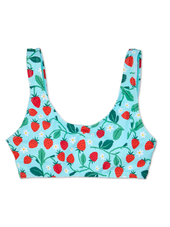 Vidám sportos bikini felső Eprek