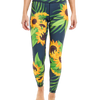 Vidám fitnesz leggings Napraforgó és levelek