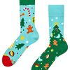 Vidám zokni Karácsonyfa és díszek