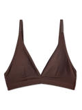 Csokoládébarna varrás nélküli női bralette melltartó