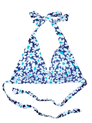 Vidám bikini felső Kék margaréták