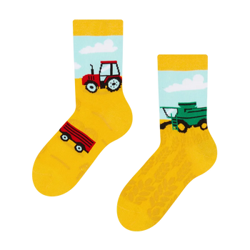 Vidám gyerekzokni Traktor