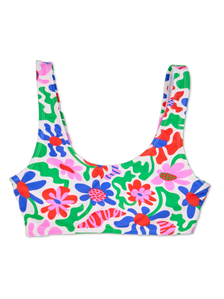 Vidám sportos bikini felső Bolondos virágok