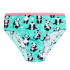 Vidám lány alsó Panda és szívecskék