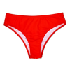 Élénkpiros bikinialsó, magasított derékkal
