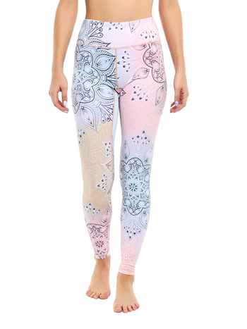 Vidám fitnesz leggings Pasztell mandala