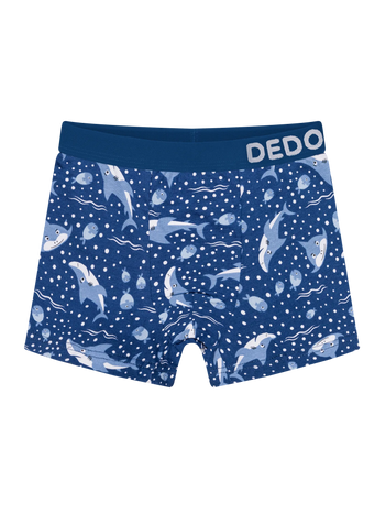 Vidám fiú bokszeralsó Szürke cápa