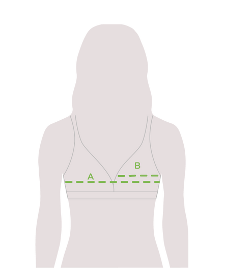 Varrás nélküli háromszög bralette