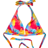 Vidám bikini felső Színes absztrakt