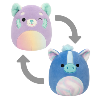 SQUISHMALLOWS 2 az 1-ben Lexis panda és Romano csikóhal