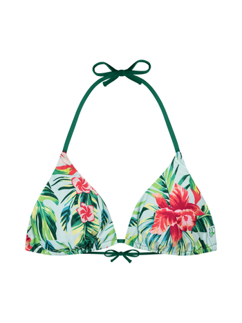 Vidám bikini felső Trópusi virágok