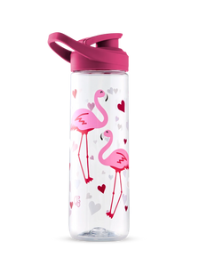 Vidám kulacs Flamingók és szívecskék 700 ml