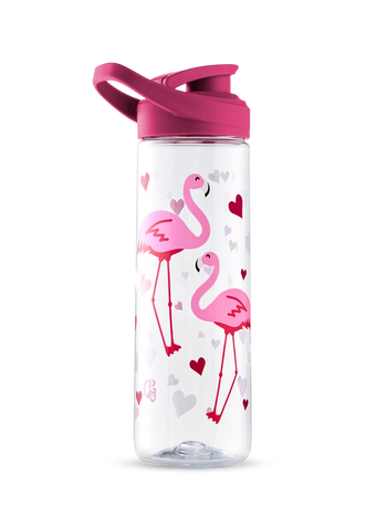 Vidám kulacs Flamingók és szívecskék 700 ml