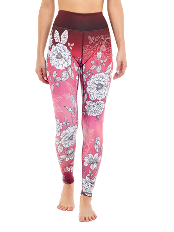 Vidám fitnesz leggings Gyengéd rózsák