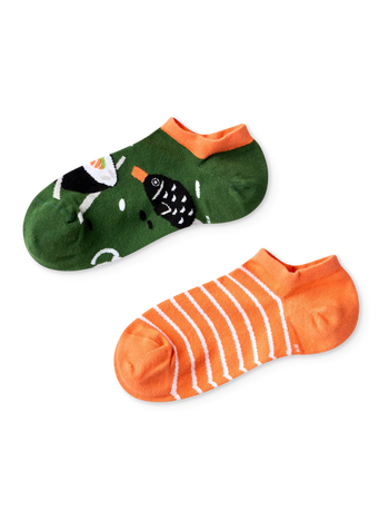 Vidám zokni sportcipőbe Sushi
