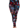 Vidám fitnesz leggings Neon virágok
