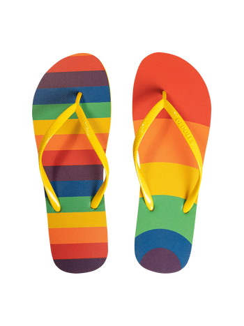 Vidám flip-flop Szivárványcsíkok