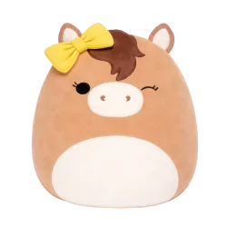 SQUISHMALLOWS Tomar, a barna ló masnival, 13 cm