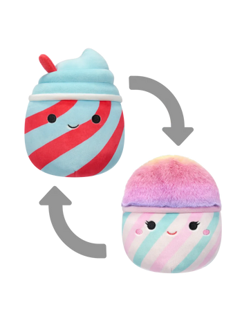 SQUISHMALLOWS 2 az 1-ben Tucker, a jégkása és Bevin, a vattacukor, 13 cm