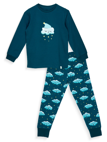 Vidám gyerek pizsama Álmos felhők