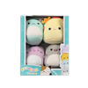 SQUISHMALLOWS Micromallows 4Pack – axolotl, macska, taco, cápa